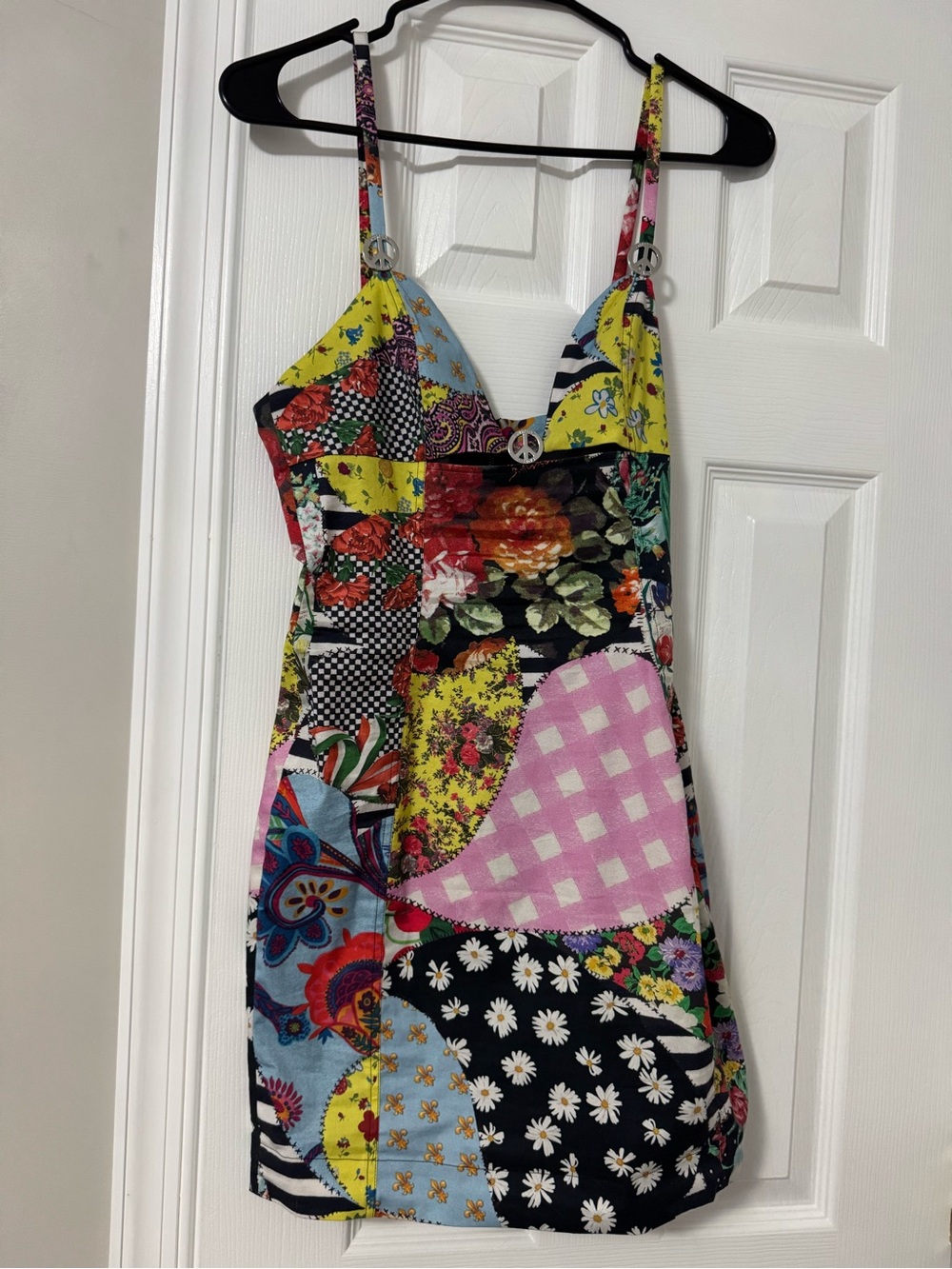Moschino Multicolor Patchwork Mini Dress - Picture 2 of 8
